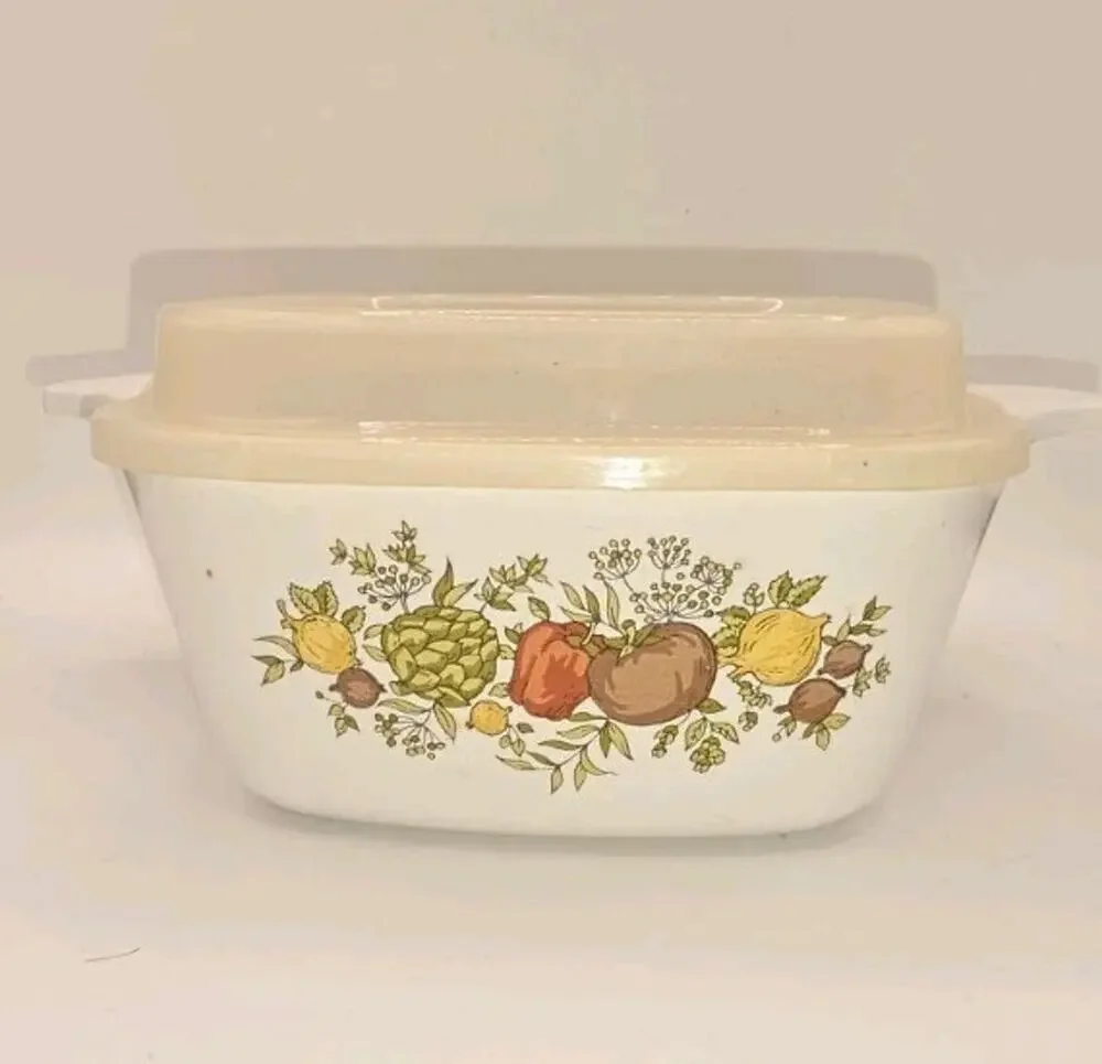 CorningWare P-43-B Square Casserole Spice Of Life Plastic Lid